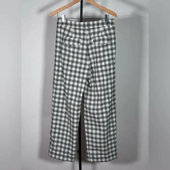 NWT JCrew Collection wide-leg essential pant in plaid Italian city wool blend - Picture 4 of 9